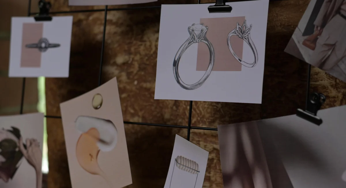 Projektant modeluje pierścionek Auroria na komputerze