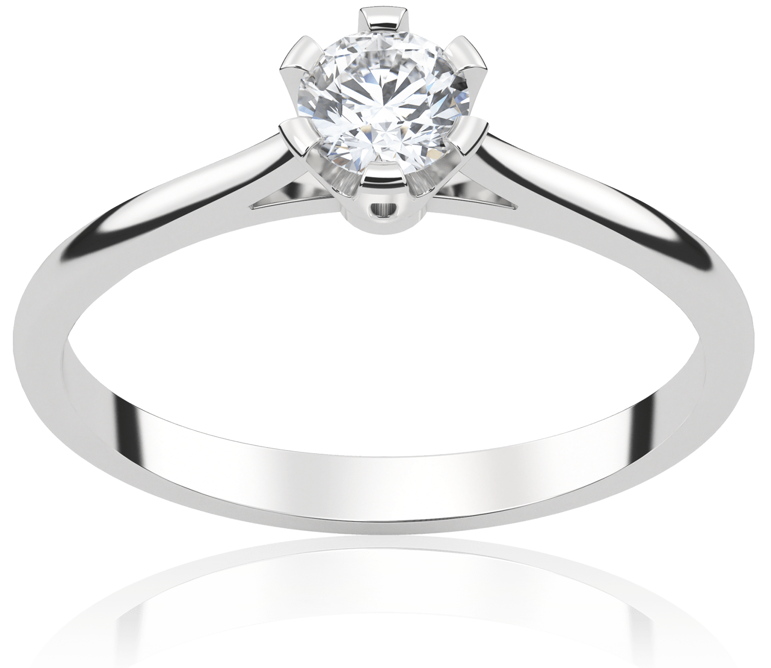 Pierścionek zaręczynowy z białego złota z diamentem Harmony 0,23 ct