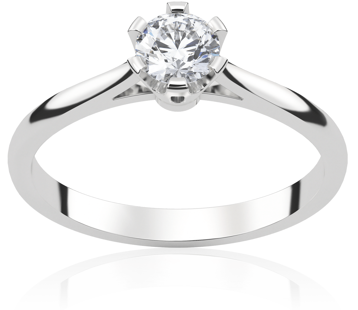 Pierścionek zaręczynowy z białego złota z diamentem Harmony 0,30 ct
