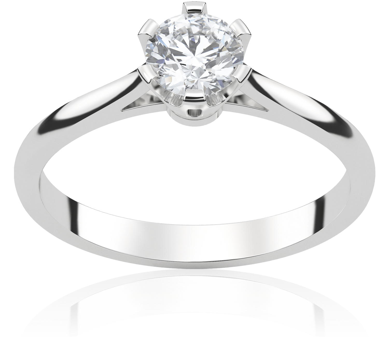 Pierścionek zaręczynowy z białego złota z diamentem Harmony 0,40 ct