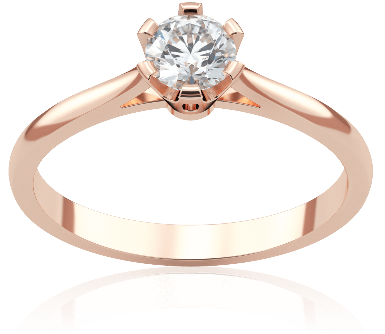 Pierścionek zaręczynowy z różowego złota z diamentem Harmony 0,30 ct