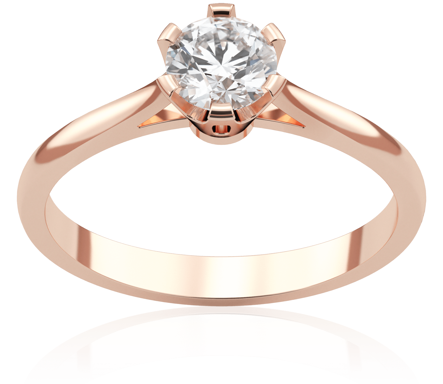 Pierścionek zaręczynowy z różowego złota z diamentem Harmony 0,40 ct