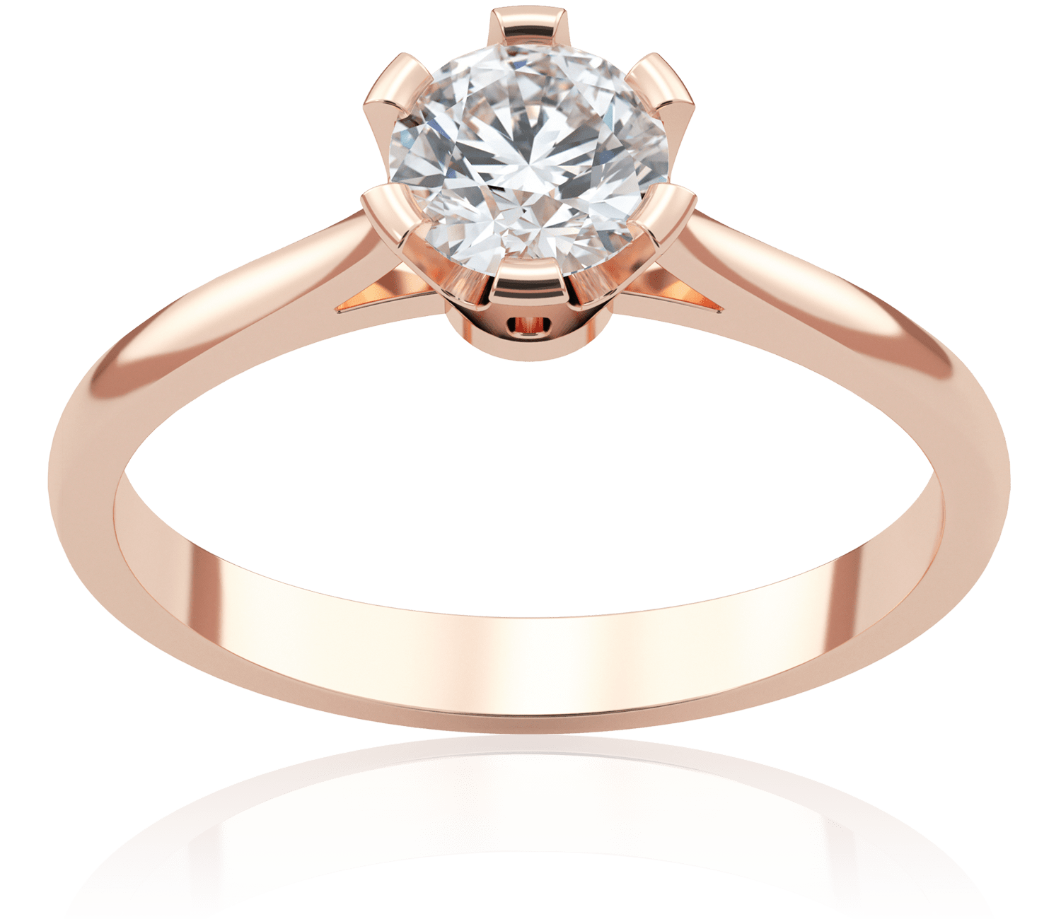 Pierścionek zaręczynowy z różowego złota z diamentem Harmony 0,50 ct