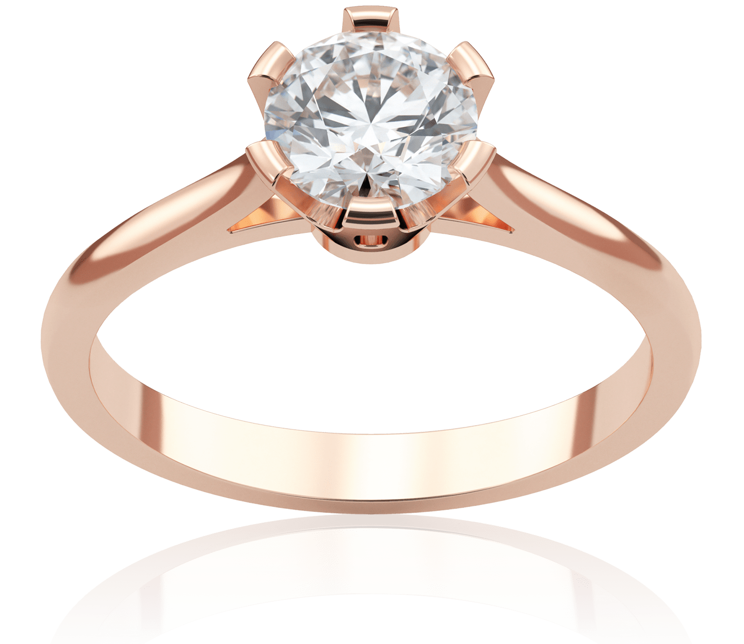 Pierścionek zaręczynowy z różowego złota z diamentem Harmony 0,70 ct
